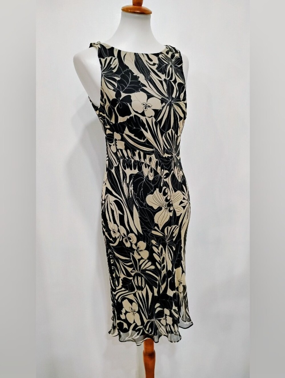 SILK CHIFFON ROBBIE BEE DRESS - Picture 5 of 8